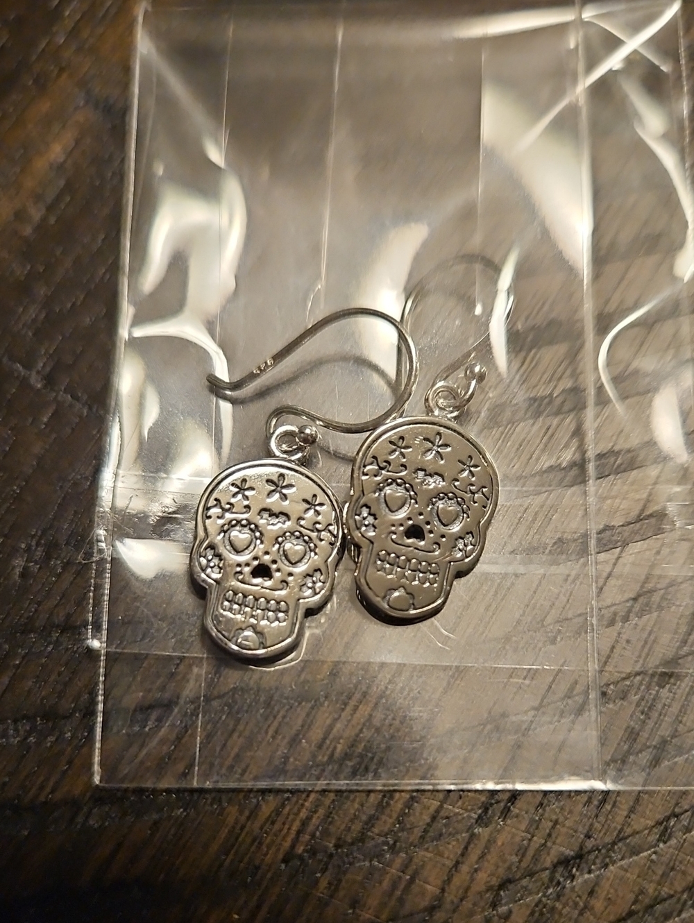 5FOR$30 Silver Sugar Skull Dangle Earrings - Women Jewelry